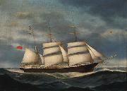 unknow artist The barque Annie Burrill oil painting on canvas